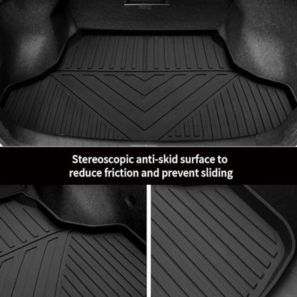 Custom Fit Trunk Liner for Nissan Sentra 2014-2019 Cargo Mats TPE Rubber All-Weather Protection Black (for 2014-2019 Nissan Sentra Cargo Mat) - color: for 2014-2019 Nissan Sentra Cargo Mat