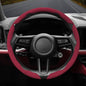 Suede Thin Car Steering Wheel Cover, 3 Piece, Fits 14-16 inch Round Steering Wheels, Red - color: Red, size: 3pcs: Fits Round Steering Wheels