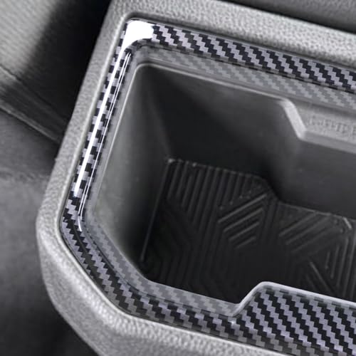 INTGET Rear Cup Holder Panel Cover for 2024 2025 2026 Toyota Tacoma Accessories/2025 2026 4Runner ABS Plastic Interior for Tacoma SR/SR5/TRD PreRunner/Sport/Off-Road (Carbon Fiber, Rear Cup Holder) - size: Rear Cup Holder Panel Cover