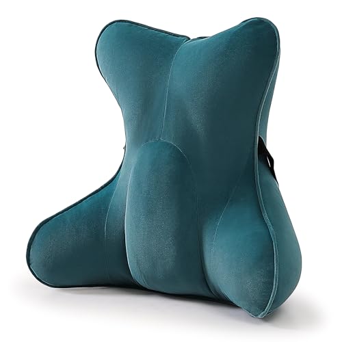 Back Pillow for Couch and Recliner, Lumbar Support Pillow for Sofa Sitting, Back Support Cushion for Office Chair, Ergonomic Back Cushion for Sitting Comfort, Slate Blue - color: Slate Blue