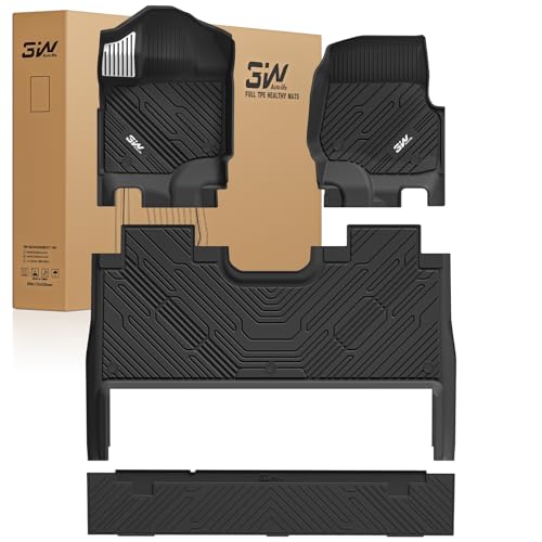 3W Floor Mats (with Metal Pedals) & Box Mat Fit for Ford F-150 2015-2026 & F150 Lightning 2022-2025 SuperCrew, TPE All Weather Car Mats Custom Fit Accessories - size: Ford F150 2015-2026 Floor Mats & Box Mat