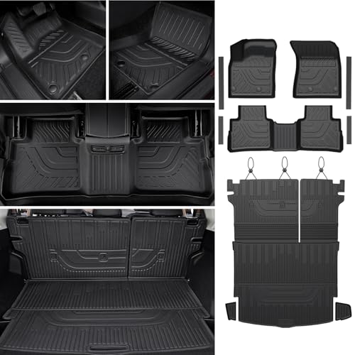 Floor Mats Set for Nissan Rogue 2021-2025 2026 (Not fit Sport), All Weather TPE Backrest Mat Trunk Mat Cargo Liner Door Sill Guards Accessories(for Nissan Rogue | 2021-2026)