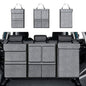 Hovom Car Trunk Organizer, Large Capacity Trunk Organizer for SUV, Detachable Vehicle Seat Back Hanging Storage Organizer with Zippers, Waterproof Car Storage Bag with 7 Pockets (Gray)