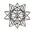 Deco 79 Metal Geometric Decorative Sculpture Home Decor Statue with Gold Accents, Accent Figurine 7" x 7" x 7", Black