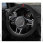 Suede Steering Wheel Cover with Upgraded Silicone Inner Ring, Breathable, Anti-Slip, Leather Universal 14.5 to 15 Inch Steering Wheel Cover (Black with Red Mark) - style: Black with Red Mark
