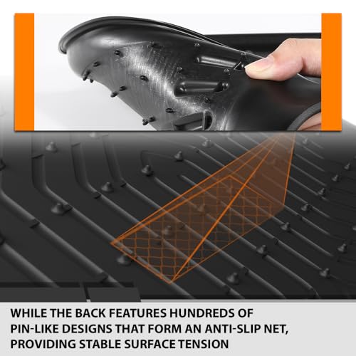 G-PLUS Floor Mats 3PCS Fit for Ford F250 F350 Super Duty Crew Cab Models 1999-2007,TPE Custom Fit All Weather Floor Liners 1st & 2nd Row Car Mats - size: 1999-2007|Fit F250 F350 Crew Cab|3Pcs
