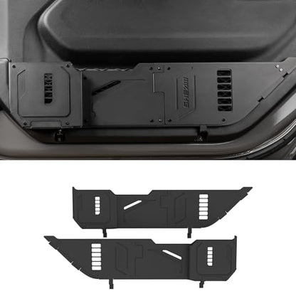 Metal Front Door Pocket Storage Box Compatible with 2018-2025 Jeep Wrangler JL 2/4 Door 4XE Gladiator JT, Car Side Insert Organizer Box Interior Accessories Replaces Weak Saggy Net -2PCS