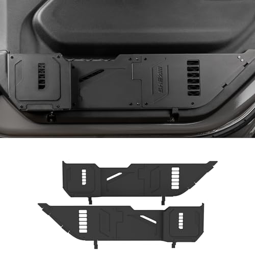 Metal Front Door Pocket Storage Box Compatible with 2018-2025 Jeep Wrangler JL 2/4 Door 4XE Gladiator JT, Car Side Insert Organizer Box Interior Accessories Replaces Weak Saggy Net -2PCS