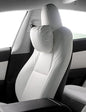 TPARTS Leather Headrest Neck Pillow for All Tesla Model Y/X/3/S(Includes Model Y Juniper 2026 2025 & Model 3 Highland 2024-2026) Accessories, Car Neck Pillow for Traveling (1pc White) - color: 1pc White