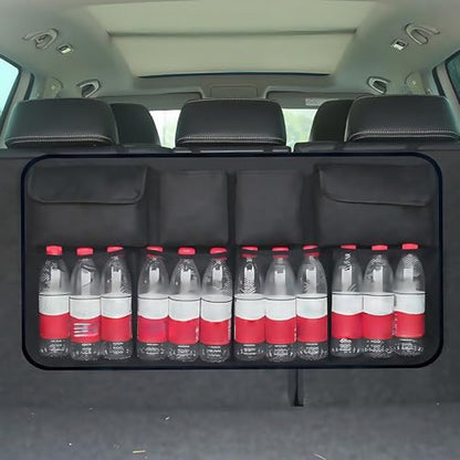 Car Trunk Organizer, Trunk Hanging Large Storage with Adjustable Straps, Waterproof Collapsible Cargo Storage Bag with 4 Pockets & 4 Mesh Pouches, Car Interior Accessories for SUV, Truck - size: Style1
