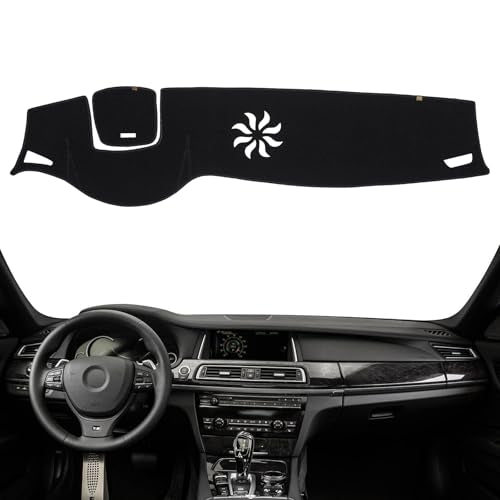 Dashboard Cover Dash Mat Fit for 2015-2011 B-MW 7 Series (F01 F02 Body Code),740i 740Li 750i 750Li xDrive 760Li,Car Dash Board Mat Anti-Glare Carpet,Non-Slip Pad (Black) - color: Black, size: Fit 2011-2015 B-MW 7 Series - (Black)