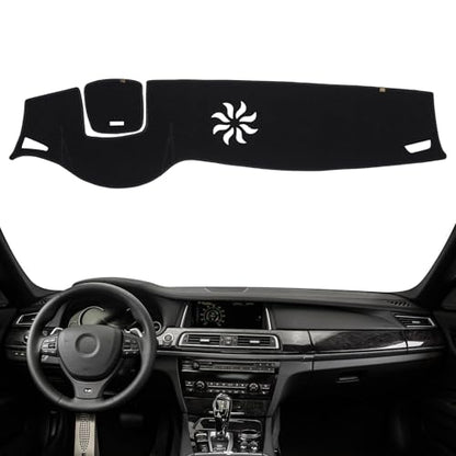 Dashboard Cover Dash Mat Fit for 2015-2011 B-MW 7 Series (F01 F02 Body Code),740i 740Li 750i 750Li xDrive 760Li,Car Dash Board Mat Anti-Glare Carpet,Non-Slip Pad (Black) - color: Black, size: Fit 2011-2015 B-MW 7 Series - (Black)