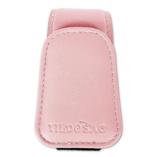 Sunglasses Holder for Car Visor, Leather Magnetic Glass Holder for Car, Sunglass Clip for Car Visor,Pink