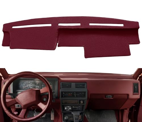 Dash Cover Mat Custom Fit for Nissan Pathfinder D21 Hardbody Pickup Truck 1986-1993, Dashboard Cover Pad Carpet Protector (Maroon) F77 - color: Maroon