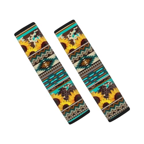 Dolyues Aztec Car Safety Belt Seatbelt Cover for Adult Vintage Seat Belt Pads Covers Shoulder Strap Pad Protect from Seatbelt Rubbing 2 Pack - color: Aztec