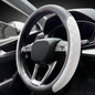 Nappa Leather Steering Wheel Cover, Elegant Diamond Checkered Design, Non-Slip wear-Resistant, Enhance Driving Comfort, Suitable for Steering Wheel Diameter 14 1/2‘-15’ Models.Black White - color: Black White