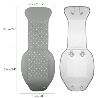 Black Panther Car Seat Cover, Luxury Car Protector, Universal Anti-Slip Driver Seat Cover with Partial Backrest Coverage (Middle Part Only) (1 Piece, Grey) - color: 1Piece-Gray