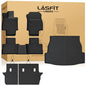 LASFIT Floor Mats & Backrest Mats & Trunk Mat for Toyota RAV4 2019-2025 (Not Fit Hybrid) All Weather TPE Custom Fit Floor Liners Car Mats Full Set Accessories, Lifespan 5 Years+, Black