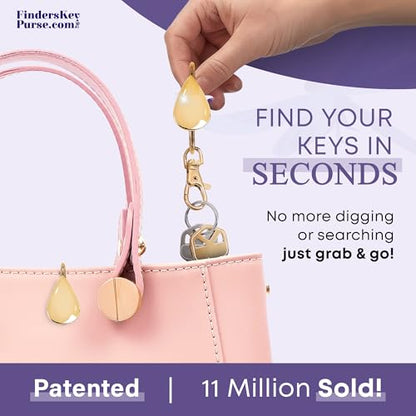 Women’s Bag Charm Key Finder, Car Keychain Hook, Cute Purse Organizer & Tote Bag Accessories, Gifts for Mom - Original