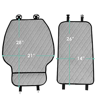 FH Group Car Seat Cushion – Neosupreme Single Front Seat Cover with Front Pockets, Airbag Compatible, Universal Fit Car Seat Cushion for Driver or Passenger Seat, SUV, Truck, Sedan & Van – Gray - color: Gray, style: Front