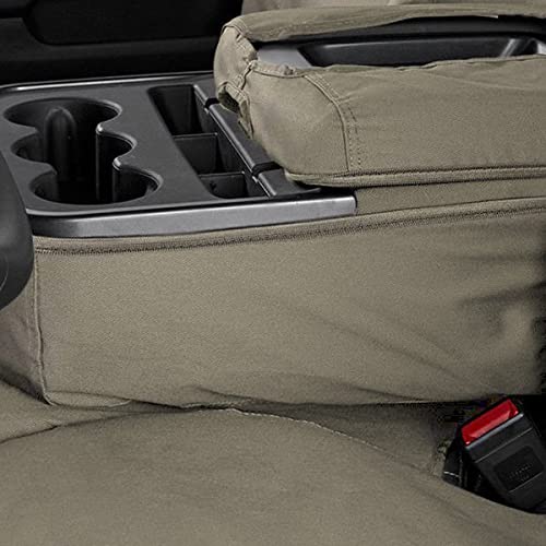 Covercraft Custom-Fit Front Bench SeatSaver Seat Covers - Polycotton Fabric, Misty Grey (SS3381PCCT)