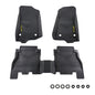 PIT66 Floor Mats Cargo Liners Compatible with 2018-2024 2025 Jeep Wrangler JL Unlimited 4 Door Only (Not Fit for JK/4XE) Heavy Duty TPE 1st and 2nd Row Car Mats alfombras para carro - size: Fit Jeep Wrangler JL 2018-2025 | 3PCS