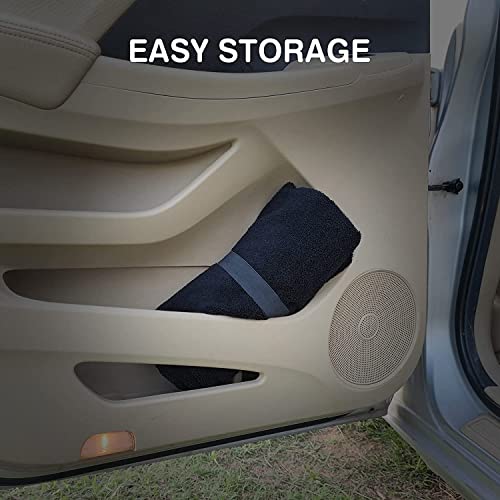 Leader Accessories 2pcs Waterproof Towel Front Seat Covers Black Non-Slip Bucket Seat Dog & Kid Auto Protector