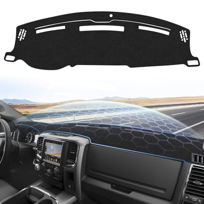 Sunsdrew Dash Cover for 2010-2018 Dodge Ram 1500 2500 3500 Dashboard Cover Mat for Ram Suede Dash Mat Accessories Sun Shade Nonslip Mesh Protector No Glare(Without Hud) - size: 10-18 Dodge Ram Dash Cover