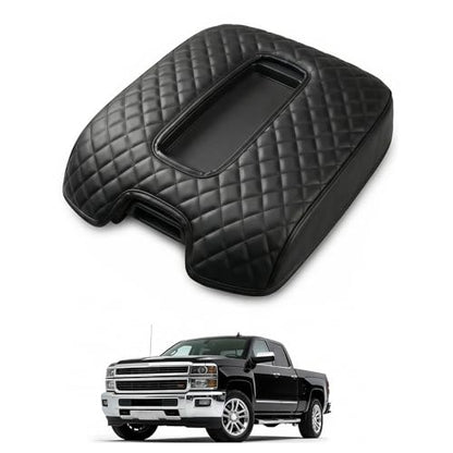 Center Console Armrest Cover Compatible with Chevy Silverado & GMC Sierra 1500 2500 3500 2014-2018, Yukon & Tahoe & Suburban 2015-2020, For Console Bucket Seat Only, Arm Rest Cushion, Anti-Scratch