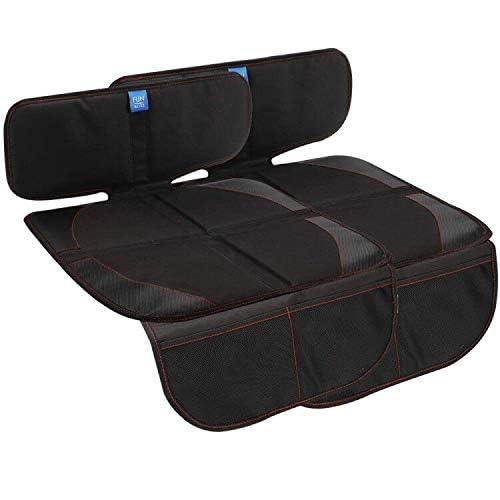 funbliss Car Seat Protector for Baby Child 2 Packs Black,Waterproof Seat Protector with Thickest Padding for Baby Car,Dog Mat,Cover Pad Protects Automotive Vehicle Leather