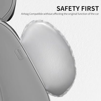 Seat Covers, Atomutive Car Seat Covers Full Sets, Waterproof Seat Cover for Cars, Luxury Leather Universal Seat Cover Accessories Fit for Most Cars SUV Truck Sedans(Grey)