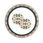 Aztec Steering Wheel Cover with 2 Car Coasters Non Slip Neoprene for Women Men Universal 15 Inch - color: Aztec