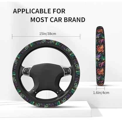 Dragon Steering Wheel Covers Non Slip Neoprene Universal 15 Inch Steering Wheel Protector Car Cover for Men Women - color: Dragon