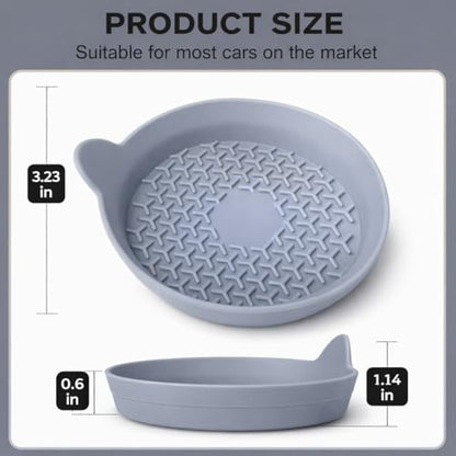 Car Cup Holder Coasters 4 Pack, Universal Silicone Cup Holder Insert, Non-Slip Cup Holder Liners, Waterproof Anti-Dust Cup Holder Accessories for Car Interior, Easy Clean (Grey) - color: gray