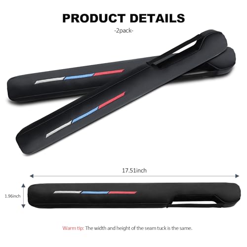 Sports Style Leather Car Seat Gap Filler Spacer Universal Seat Gap Filler Plug Compatible with BMWSeries M1 M3 M5 X1 X5 X6 Z4 3 5 7 Series Console Stop Things from Dropping - color: Embroidered Sports Style