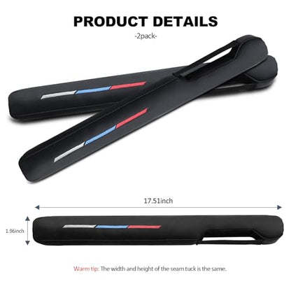 Sports Style Leather Car Seat Gap Filler Spacer Universal Seat Gap Filler Plug Compatible with BMWSeries M1 M3 M5 X1 X5 X6 Z4 3 5 7 Series Console Stop Things from Dropping - color: Embroidered Sports Style