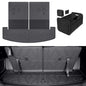 Cargo Trunk Mat with Backrest Mats for Hyundai Santa Fe 2024 2025 2026,All Weather Protection TPE Heavy Duty Cargo Liner Santa Fe Accessories,Black - size: Hyundai Santa Fe 2024-2026