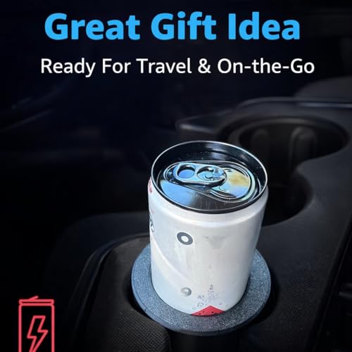 Slim Can Cup Holder Insert Adapter for Car | Fits 8.4oz & 12oz Skinny Cans | Reversible Wiggle-Free Design | Heat-Resistant | Compatible with Skinny Energy Drinks