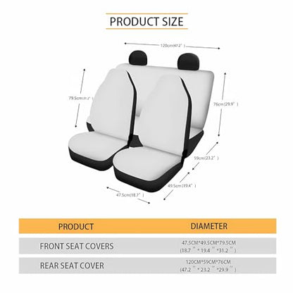 Cute Dinosaur Car Seat Covers Full Set of 11,Car Accessories for Women Men,Steering Wheel Cover+ Handbrake Cover+Seat Belt Pads+PU Car Coaster+Car Seat Towel