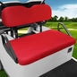 Universal Golf Cart Seat Covers Set for EZGO TXT/ RXV, Club Car DS/ Precedent, Yamaha G29/ Drive 2 Front Seats, Durable Breathable Bench Seat Covers Washable Polyester Mesh Cloth Without Log, Red - color: Red