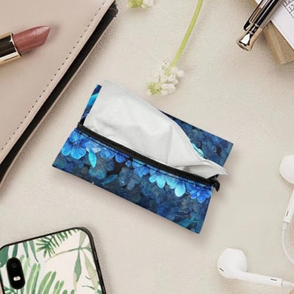 Fabric Purse, 1 Pieces Tissue Packs Rusable Mini Car Tissue Organizer Stylish Prints for Women Men Cat - color: Cat