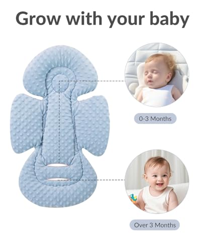 Generic Infant Insert Compatible with Mamaroo Swing & Graco Swing and Infant Car Seat, Newborn Insert Baby Head Body Support, Reversible Design, Breathable Soft Fabric, 1Pcs - Dots, Dark Blue - color: Dots, Dark Blue
