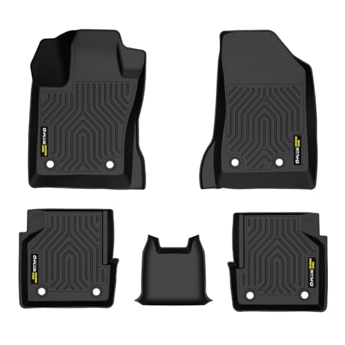 Floor Mats & Cargo Liner Fit Jeep Compass 2017 2018 2019 2020 2021 2022 2023 2024 2025 All Weather Protection TPE Floor Liners 1st & 2nd Row Black, alfombras para carro - size: Fit Compass 2017-2025 | Black 3PCS