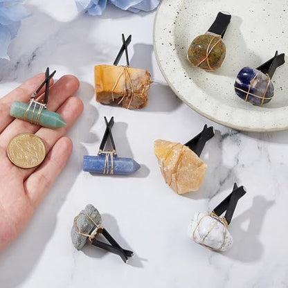 DICOSMETIC 8Pcs Crystal Car Vent Clips Irregular Gemstone Vent Clips Natural Stone Car Decoration with Clip Cars Air Freshener Clip with Iron Wire for Women Men - style: Irregular