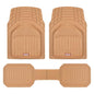 Motor Trend 943-BG FlexTough Defender Car Floor Mats -Next Generation Deep Dish Heavy Duty Contour Liners for Car SUV Truck & Van-All Weather Protection, Trim to Fit Most Vehicles Beige - color: Beige, style: FlexTough NextGen