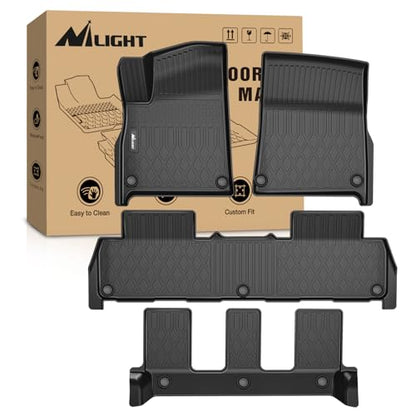 Nilight Floor Mats for Rivian R1S 2022 2023 2024 2025 (7 Seats Only) All Weather Custom Fit Heavy Duty Floor Liners - color: 2022-2025 Rivian R1S