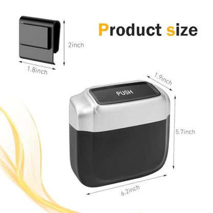 Car Trash Can, Push to Open Hanging Garbage Bin with 30 Trash Bags, Waterproof Leak-proof Large Capacity Storage Can, Portable Supplies Box for Car Sedan Truck SUV (Silver) - color: Silver