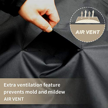 Outdoor Swing Cover 3 Triple Seater Hammock Cover Garden Swing Cover Garden Hammock Glider Chair Cover Patio Furniture Cover UV Resistant Swing Canopy Cover All Weather Protection(87*49*67inch)Black - color: Black, size: 87L x 49W x 67H inch