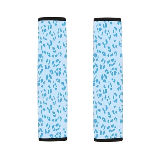 Dreaweet Blue Cheetah Print Seat Belt Covers for Adults Leopard Print Car Accessories 2 Pack Soft Comfortable Seatbelt Covers Universal Car Seat Belt Cushion Shoulder Strap Pads - color: Blue Cheetah Print