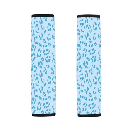 Dreaweet Blue Cheetah Print Seat Belt Covers for Adults Leopard Print Car Accessories 2 Pack Soft Comfortable Seatbelt Covers Universal Car Seat Belt Cushion Shoulder Strap Pads - color: Blue Cheetah Print